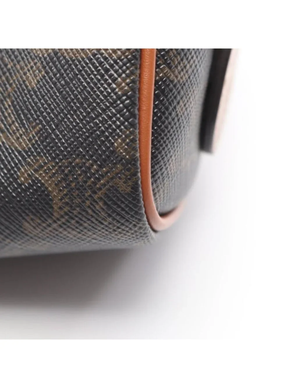 Celine Handbag Black Brown Leather Triomphe Mini
